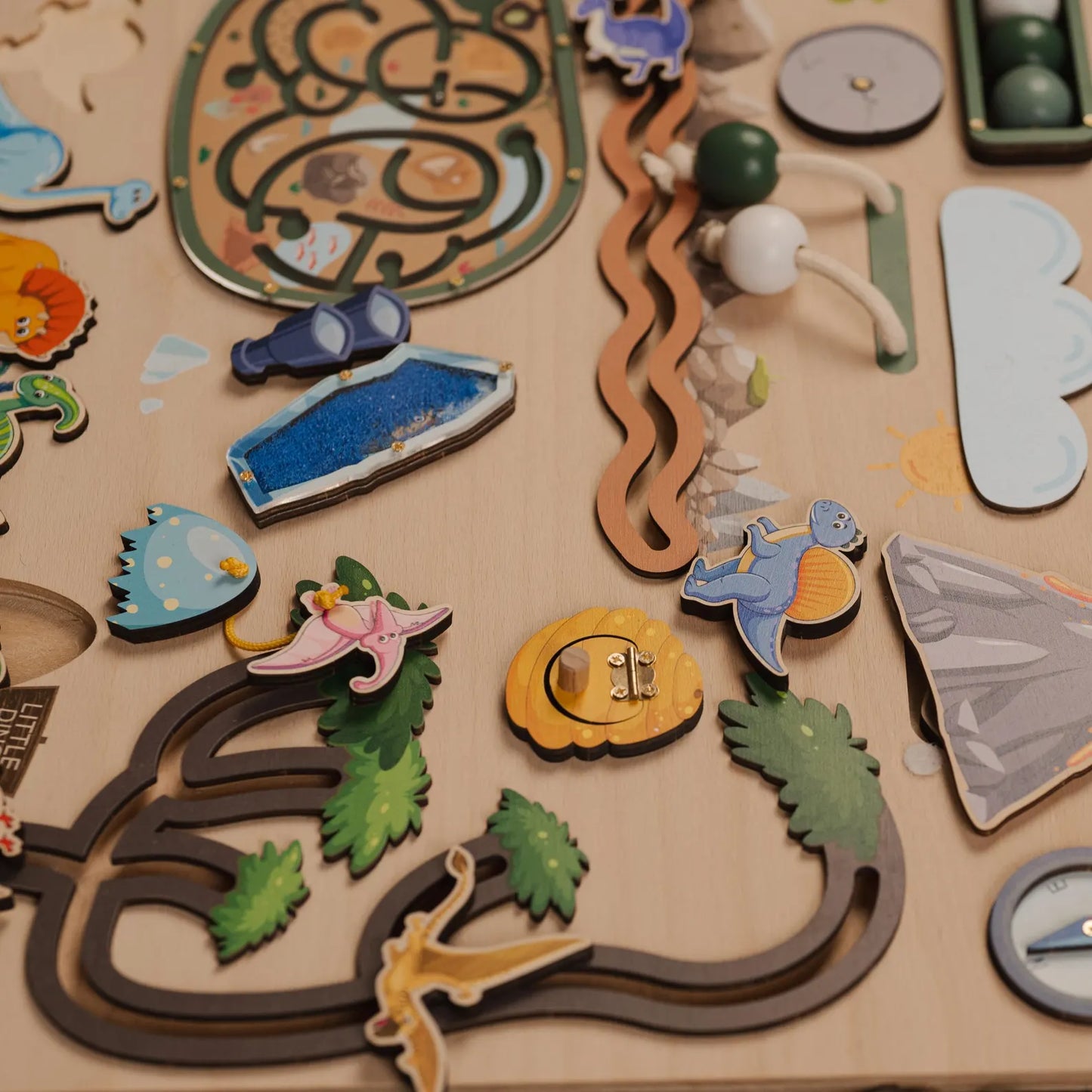 Safari Busy Board – Montessori Sensory Toy for Curious Toddlers